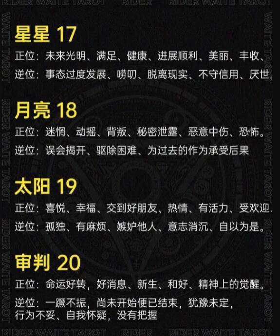 塔罗牌22张主牌正逆位快速入门（6）
